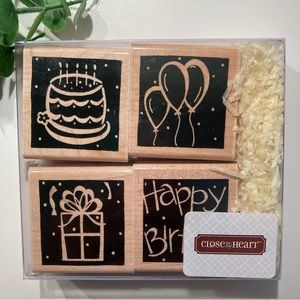 CTMH • “Birthday Blocks” Rubber Stamp Set